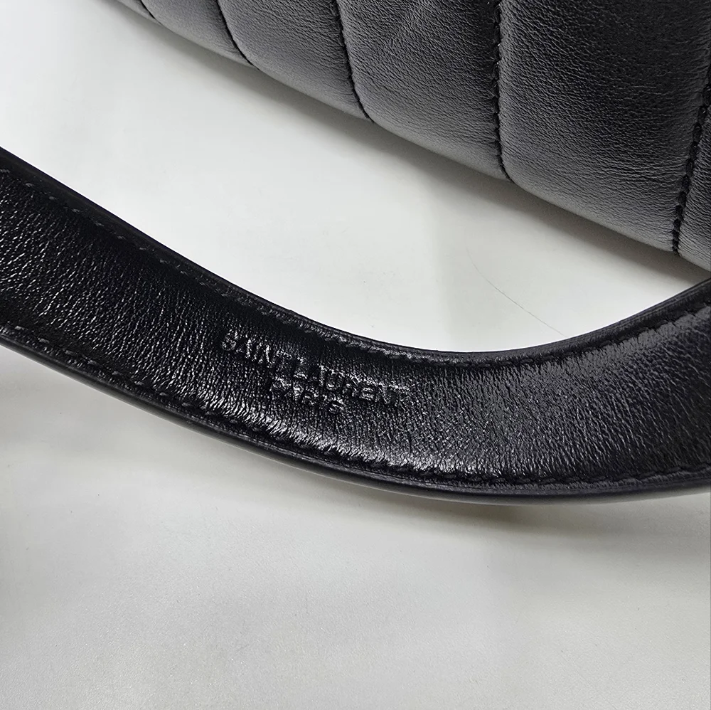 YSL Calfskin Y Quilted Monogram Small Loulou Shopper - Picture 10 of 16